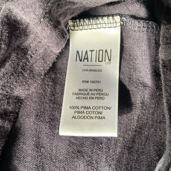 NATION Ltd Tee Bundle Long Sleeve, Size Small, a Navy Blue and a Tan - Picture 8 of 13